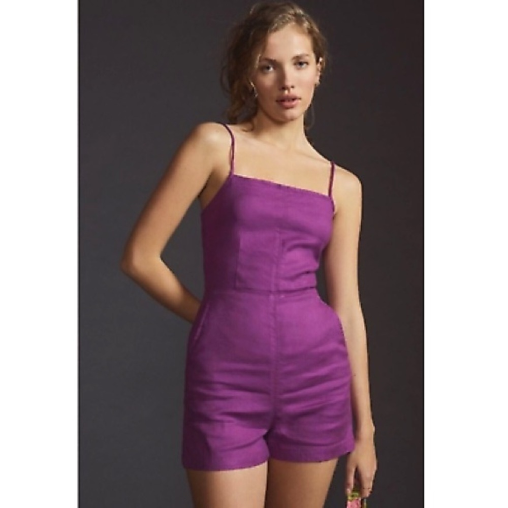 Purple Sleeveless Romper